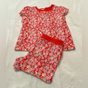 Janie and Jack Red Floral Kids Pajama Set